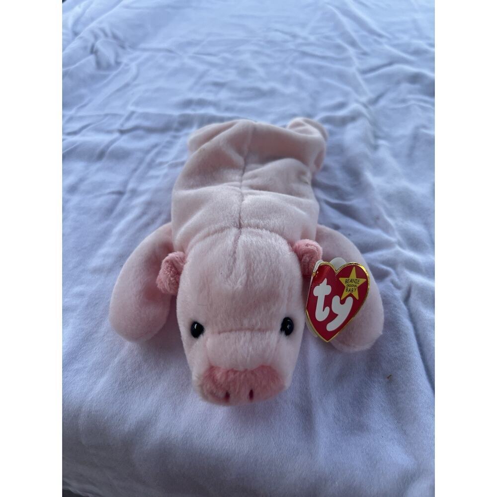 Ty 4005 Beanie Babies Squealer The Pig 8 inch Plush Toy - Pink